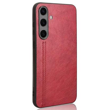 For Samsung Galaxy S24+ Cell Phone Case Cowhide Texture Shock Absorbing Cover