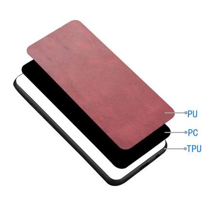 For Samsung Galaxy S24+ Cell Phone Case Cowhide Texture Shock Absorbing Cover