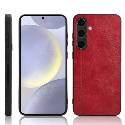 For Samsung Galaxy S24+ Cell Phone Case Cowhide Texture Shock Absorbing Cover