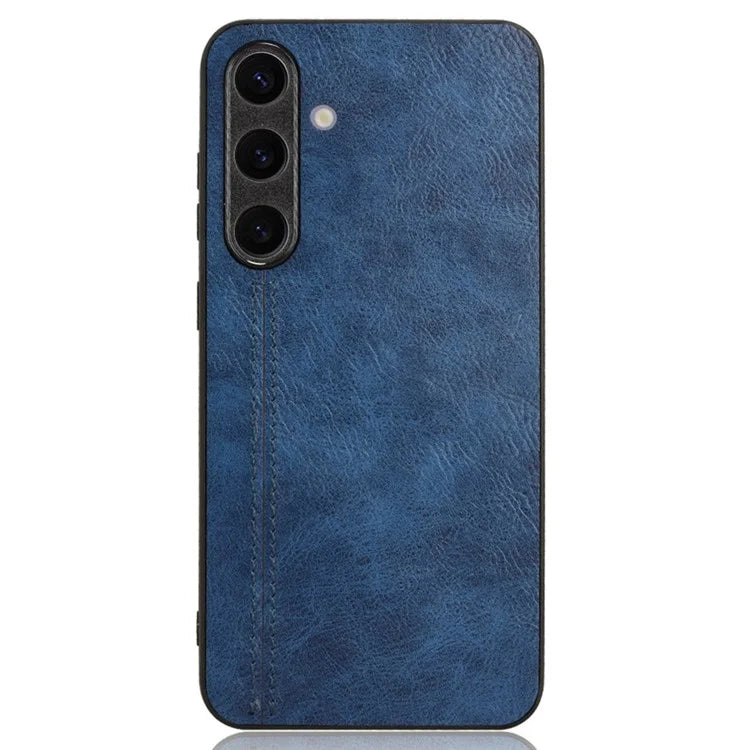For Samsung Galaxy S24 Case Cowhide Texture Stitching Line Phone Protector