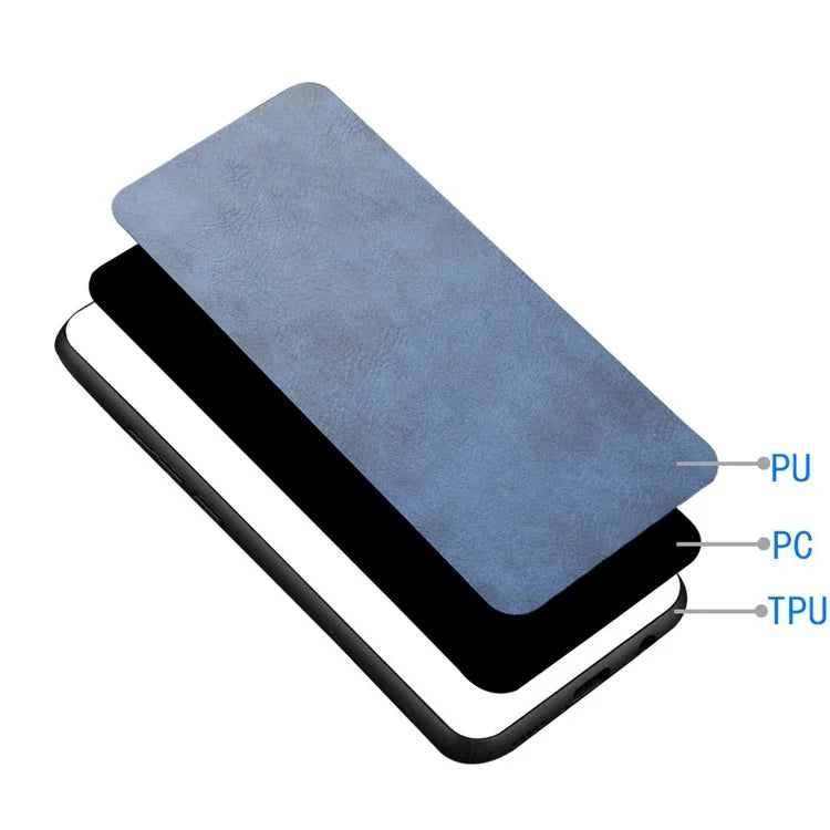 For Samsung Galaxy S24 Case Cowhide Texture Stitching Line Phone Protector
