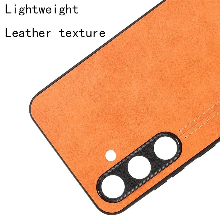 For Samsung Galaxy S24 Case Cowhide Texture Stitching Line Phone Protector