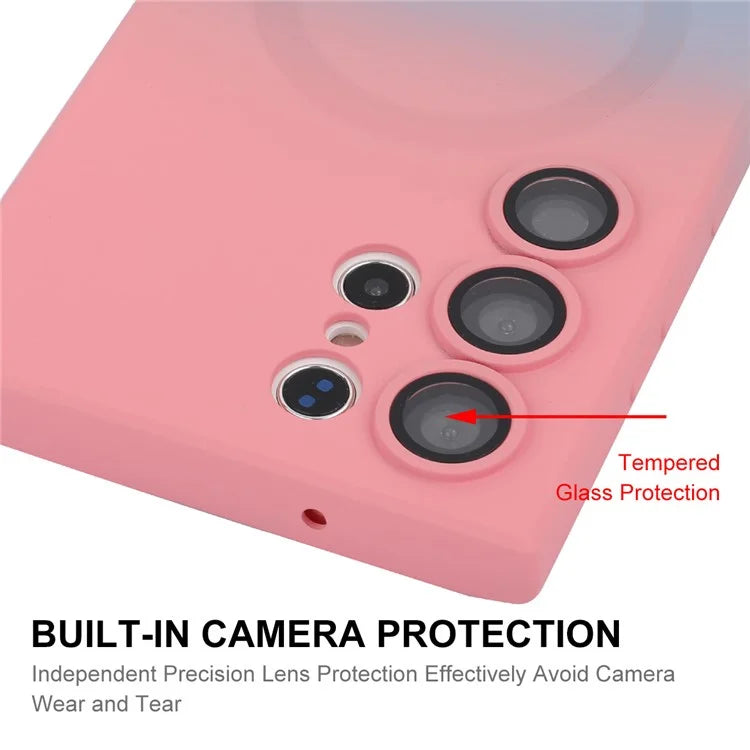 ENAKY HAT PRINCE For Samsung Galaxy S24 Ultra Magnetic Silicone Case with Lens Protector