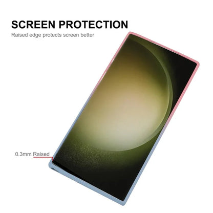 ENAKY HAT PRINCE For Samsung Galaxy S23 Ultra Magnetic Case Dual Color Silicone Cover