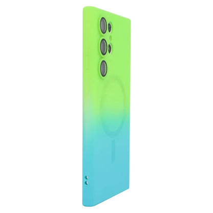 ENAKY HAT PRINCE For Samsung Galaxy S23 Ultra Magnetic Case Dual Color Silicone Cover