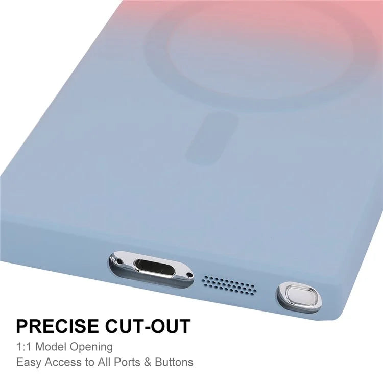 ENAKY HAT PRINCE For Samsung Galaxy S23 Ultra Magnetic Case Dual Color Silicone Cover