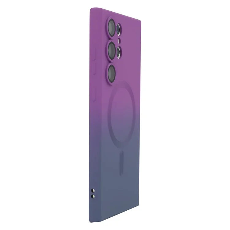 ENAKY HAT PRINCE For Samsung Galaxy S23 Ultra Magnetic Case Dual Color Silicone Cover