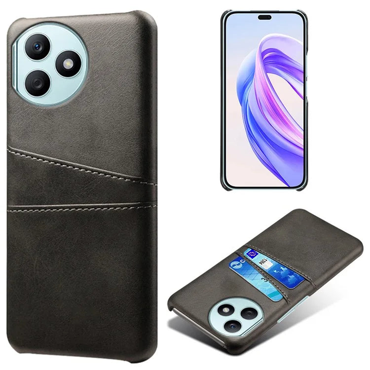 For Honor X50i+ 5G Case 2 Card Holders Anti-fall PU Leather+PC Phone Shell