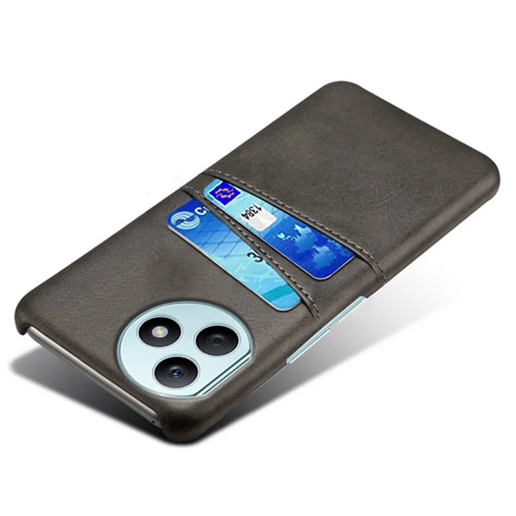 For Honor X50i+ 5G Case 2 Card Holders Anti-fall PU Leather+PC Phone Shell