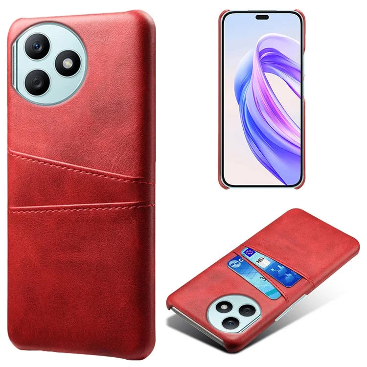 For Honor X50i+ 5G Case 2 Card Holders Anti-fall PU Leather+PC Phone Shell