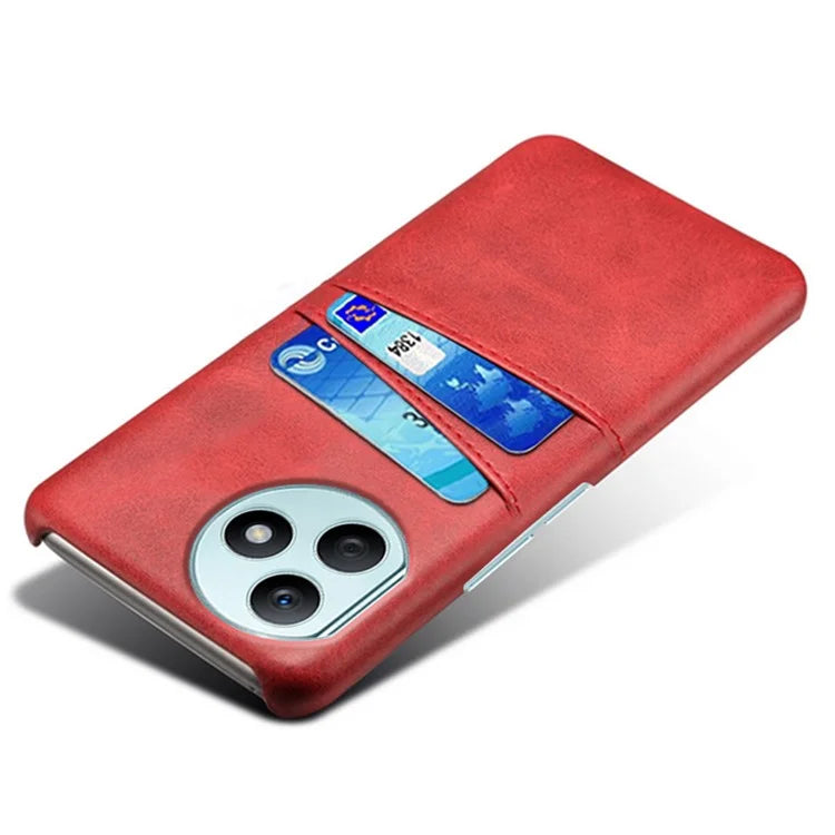 For Honor X50i+ 5G Case 2 Card Holders Anti-fall PU Leather+PC Phone Shell