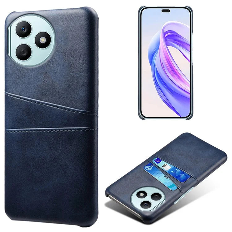 For Honor X50i+ 5G Case 2 Card Holders Anti-fall PU Leather+PC Phone Shell