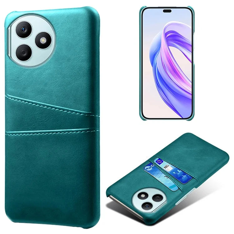 For Honor X50i+ 5G Case 2 Card Holders Anti-fall PU Leather+PC Phone Shell