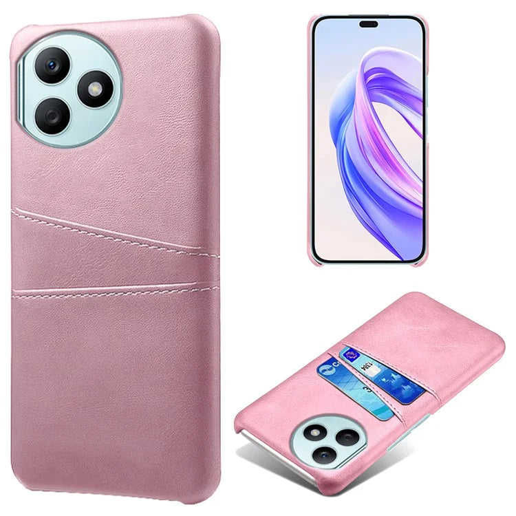For Honor X50i+ 5G Case 2 Card Holders Anti-fall PU Leather+PC Phone Shell