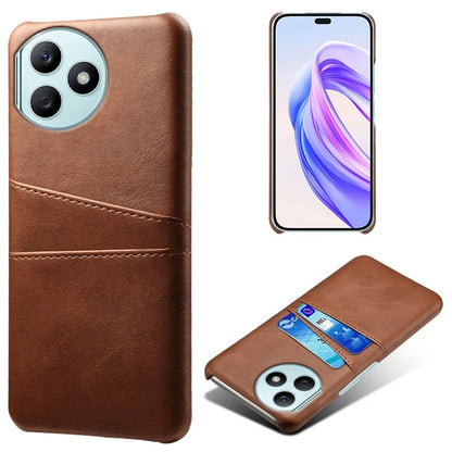 For Honor X50i+ 5G Case 2 Card Holders Anti-fall PU Leather+PC Phone Shell