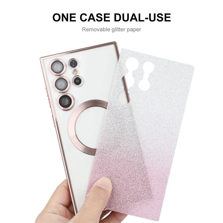 ENAKY HAT PRINCE For Samsung Galaxy S23 Ultra Magnetic Case Electroplating TPU Cover