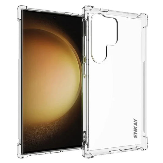 ENKAY HAT PRINCE For Samsung Galaxy S24 Ultra HD Clear Case Anti-drop Thickened Corners Shell