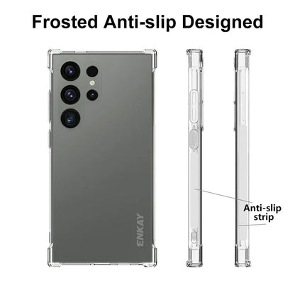 ENKAY HAT PRINCE For Samsung Galaxy S24 Ultra HD Clear Case Anti-drop Thickened Corners Shell