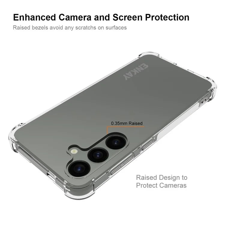 ENKAY HAT PRINCE For Samsung Galaxy S24 Cases Thickened Corners Phone Shell Clear Cell Phone Cover