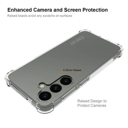 ENKAY HAT PRINCE For Samsung Galaxy S24 Cases Thickened Corners Phone Shell Clear Cell Phone Cover