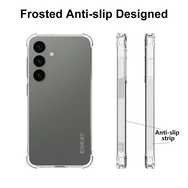 ENKAY HAT PRINCE For Samsung Galaxy S24 Cases Thickened Corners Phone Shell Clear Cell Phone Cover