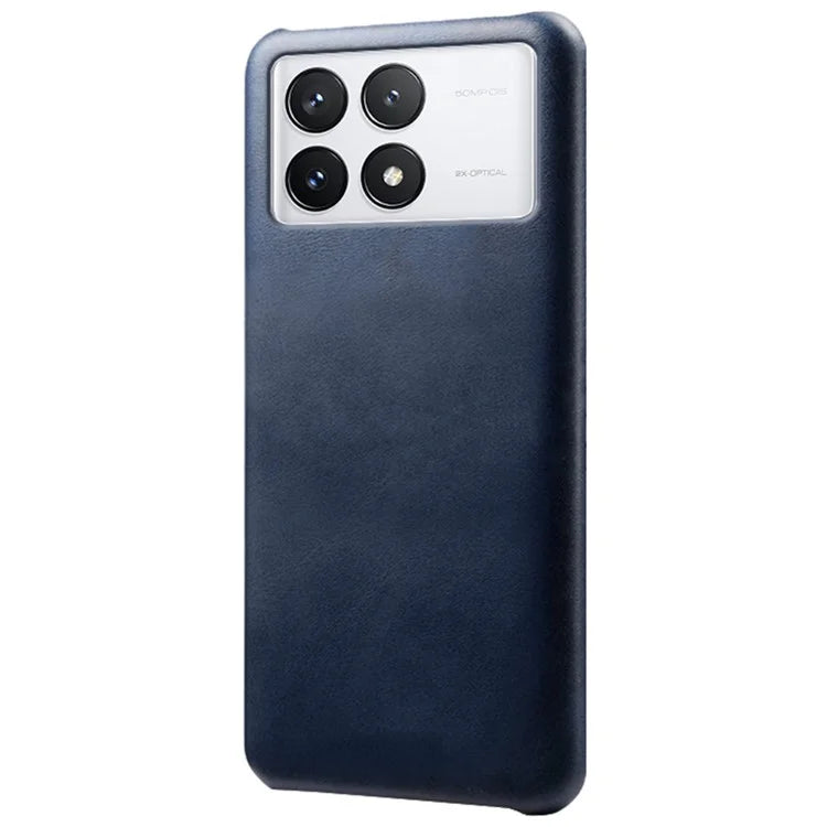 For Xiaomi Redmi K70E 5G / Poco X6 Pro 5G Calf Texture Phone Case Anti-Scratch PU Leather Coated PC Cover