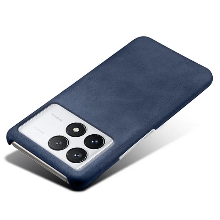 For Xiaomi Redmi K70E 5G / Poco X6 Pro 5G Calf Texture Phone Case Anti-Scratch PU Leather Coated PC Cover