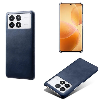 For Xiaomi Redmi K70E 5G / Poco X6 Pro 5G Calf Texture Phone Case Anti-Scratch PU Leather Coated PC Cover