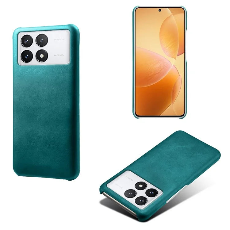 For Xiaomi Redmi K70E 5G / Poco X6 Pro 5G Calf Texture Phone Case Anti-Scratch PU Leather Coated PC Cover
