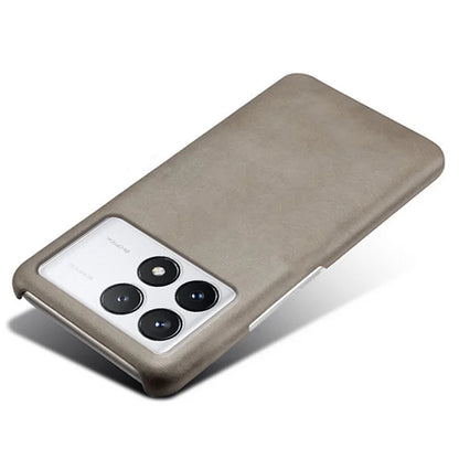 For Xiaomi Redmi K70E 5G / Poco X6 Pro 5G Calf Texture Phone Case Anti-Scratch PU Leather Coated PC Cover