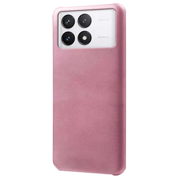 For Xiaomi Redmi K70E 5G / Poco X6 Pro 5G Calf Texture Phone Case Anti-Scratch PU Leather Coated PC Cover