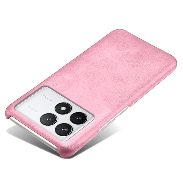 For Xiaomi Redmi K70E 5G / Poco X6 Pro 5G Calf Texture Phone Case Anti-Scratch PU Leather Coated PC Cover