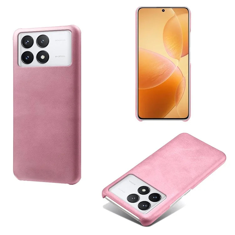 For Xiaomi Redmi K70E 5G / Poco X6 Pro 5G Calf Texture Phone Case Anti-Scratch PU Leather Coated PC Cover