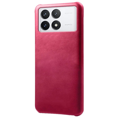 For Xiaomi Redmi K70E 5G / Poco X6 Pro 5G Calf Texture Phone Case Anti-Scratch PU Leather Coated PC Cover