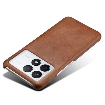For Xiaomi Redmi K70E 5G / Poco X6 Pro 5G Calf Texture Phone Case Anti-Scratch PU Leather Coated PC Cover