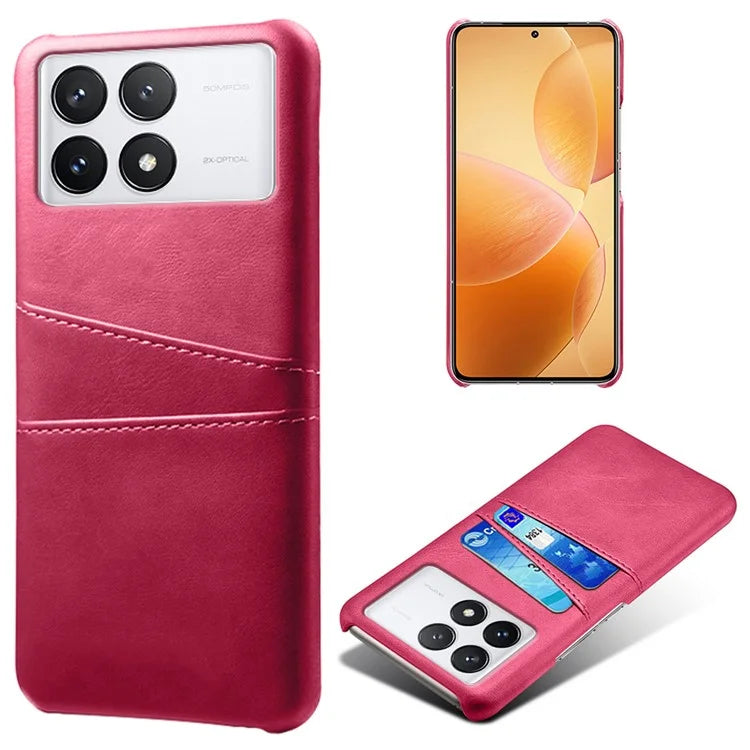 For Xiaomi Redmi K70 Pro 5G / K70 5G Case Anti-fall PU Leather+PC Phone Shell with 2 Card Slots