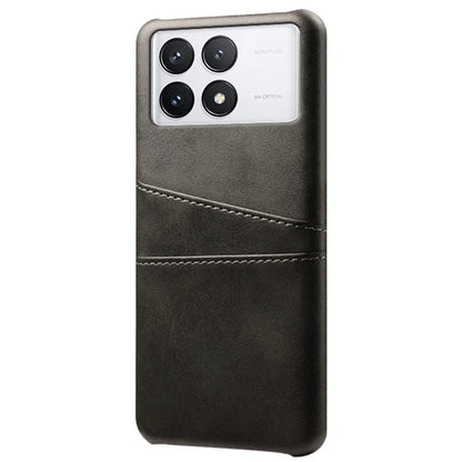 For Xiaomi Redmi K70E 5G / Poco X6 Pro 5G Cell Phone Case PU+Hard PC Dual Card Slots Back Cover