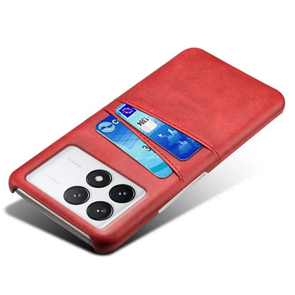 For Xiaomi Redmi K70E 5G / Poco X6 Pro 5G Cell Phone Case PU+Hard PC Dual Card Slots Back Cover
