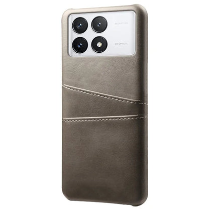 For Xiaomi Redmi K70E 5G / Poco X6 Pro 5G Cell Phone Case PU+Hard PC Dual Card Slots Back Cover