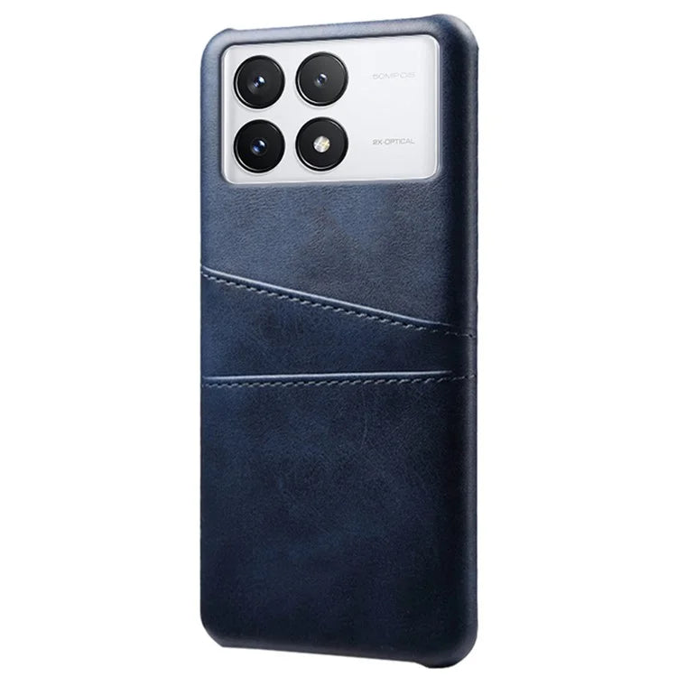 For Xiaomi Redmi K70E 5G / Poco X6 Pro 5G Cell Phone Case PU+Hard PC Dual Card Slots Back Cover