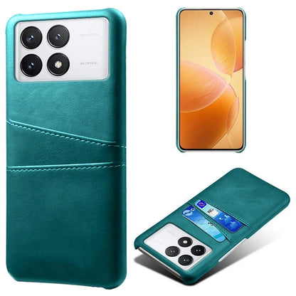 For Xiaomi Redmi K70E 5G / Poco X6 Pro 5G Cell Phone Case PU+Hard PC Dual Card Slots Back Cover