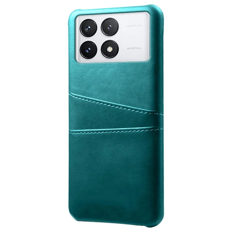 For Xiaomi Redmi K70E 5G / Poco X6 Pro 5G Cell Phone Case PU+Hard PC Dual Card Slots Back Cover