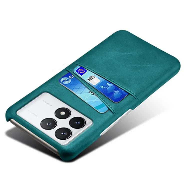 For Xiaomi Redmi K70E 5G / Poco X6 Pro 5G Cell Phone Case PU+Hard PC Dual Card Slots Back Cover