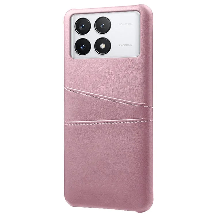 For Xiaomi Redmi K70E 5G / Poco X6 Pro 5G Cell Phone Case PU+Hard PC Dual Card Slots Back Cover
