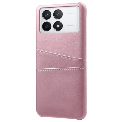 For Xiaomi Redmi K70E 5G / Poco X6 Pro 5G Cell Phone Case PU+Hard PC Dual Card Slots Back Cover