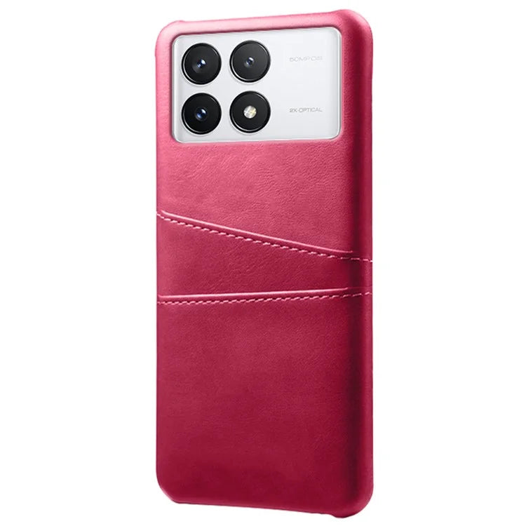 For Xiaomi Redmi K70E 5G / Poco X6 Pro 5G Cell Phone Case PU+Hard PC Dual Card Slots Back Cover