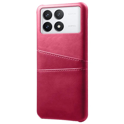 For Xiaomi Redmi K70E 5G / Poco X6 Pro 5G Cell Phone Case PU+Hard PC Dual Card Slots Back Cover