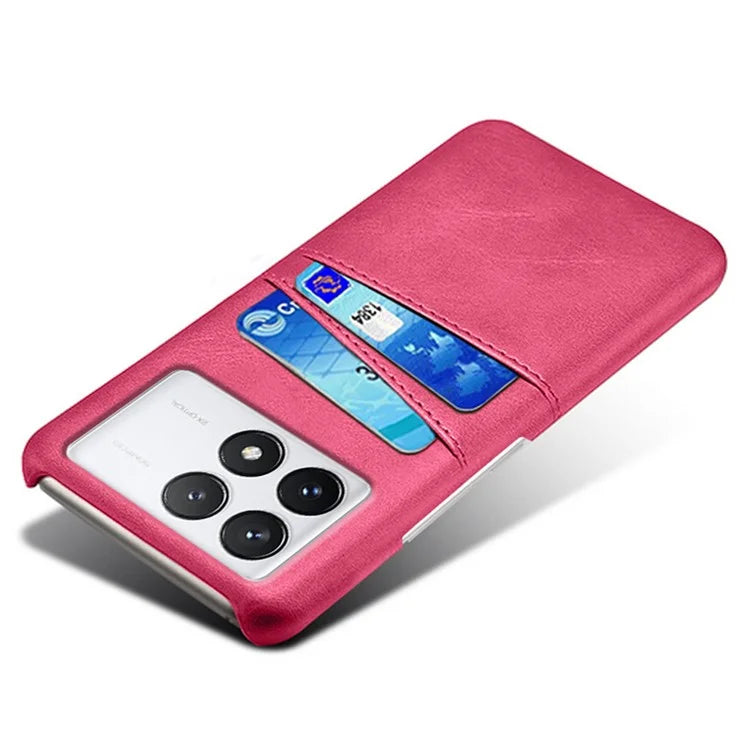 For Xiaomi Redmi K70E 5G / Poco X6 Pro 5G Cell Phone Case PU+Hard PC Dual Card Slots Back Cover