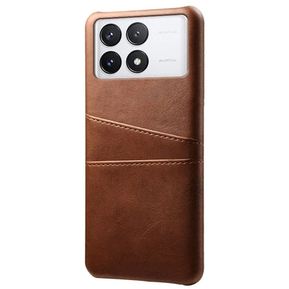 For Xiaomi Redmi K70E 5G / Poco X6 Pro 5G Cell Phone Case PU+Hard PC Dual Card Slots Back Cover