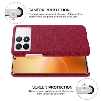 For Xiaomi Redmi K70E 5G / Poco X6 Pro 5G Phone Case Soft Cloth Texture Anti-Shock Cover